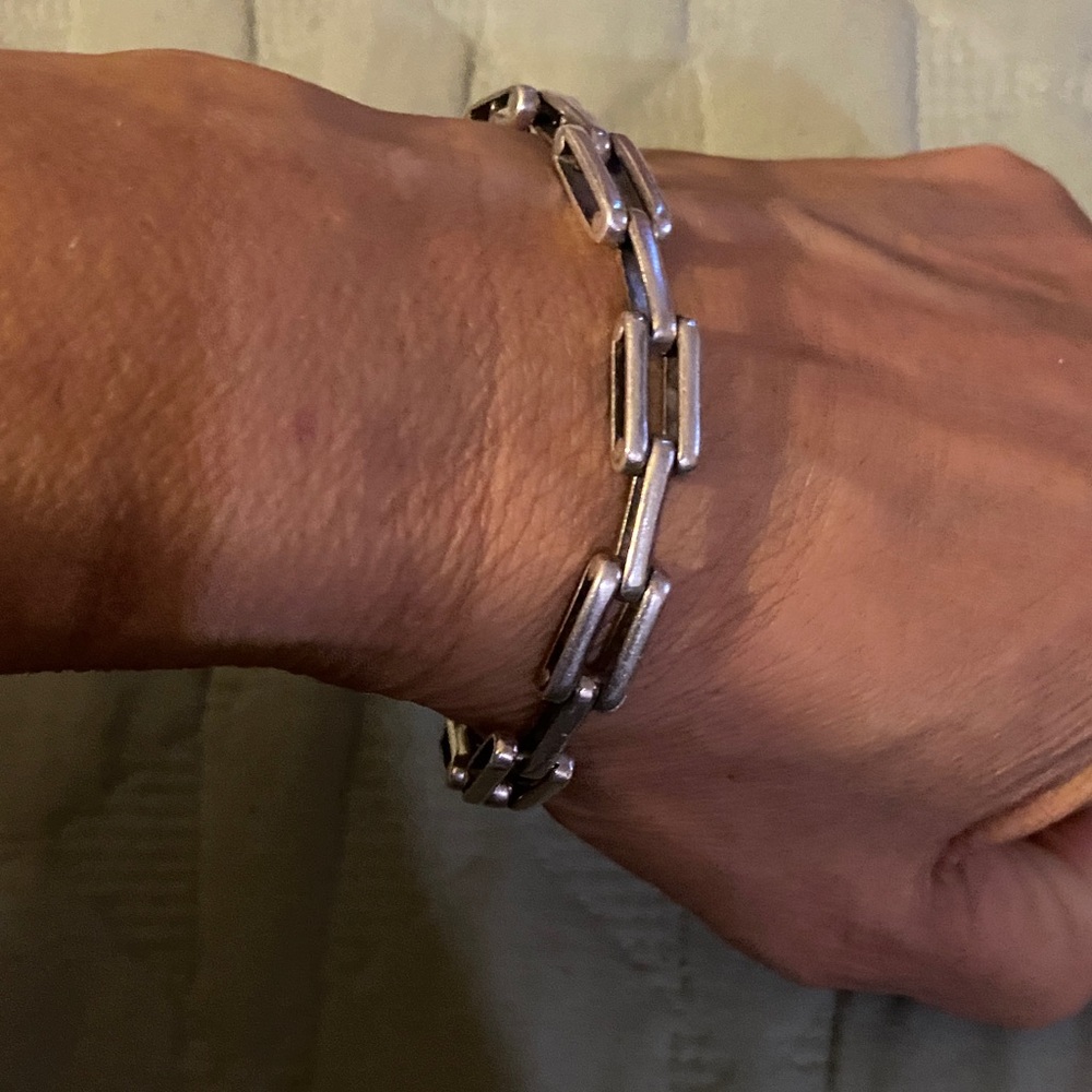 Vintage 925 Sterling silver Heavy Statement bracelet